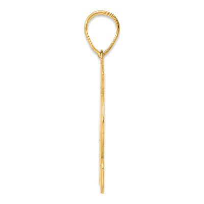 14K Yellow Gold Script Number 42 Pendant – view 3