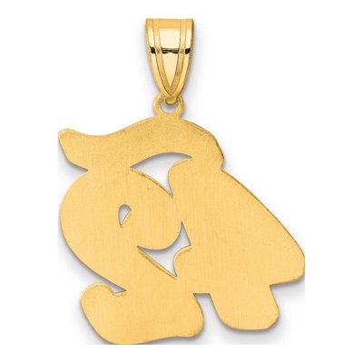 14K Yellow Gold Script Number 42 Pendant – view 4
