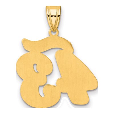14K Yellow Gold Script Number 43 Pendant – view 4