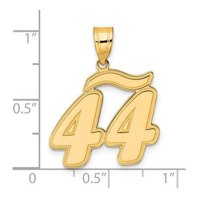 14K Yellow Gold Script Number 44 Pendant – view 5