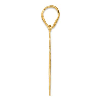 14K Yellow Gold Script Number 46 Pendant – view 3