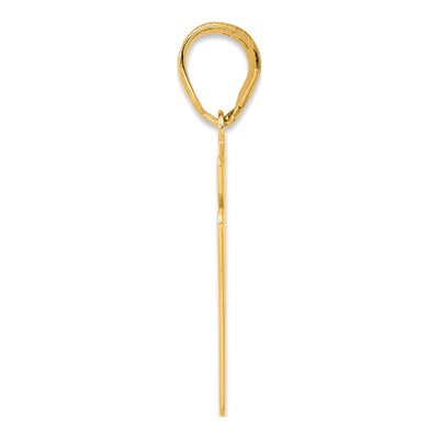 14K Yellow Gold Script Number 47 Pendant – view 3