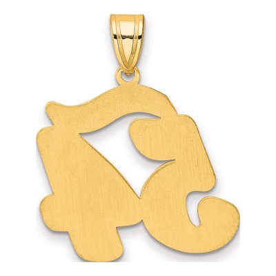 14K Yellow Gold Script Number 54 Pendant – view 4