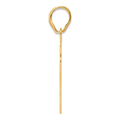 14K Yellow Gold Script Number 57 Pendant – view 3