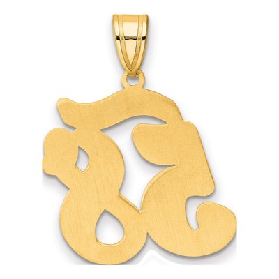 14K Yellow Gold Script Number 58 Pendant – view 4