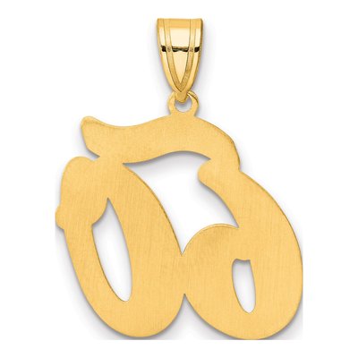 14K Yellow Gold Script Number 60 Pendant – view 4