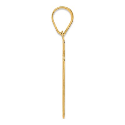 14K Yellow Gold Script Number 61 Pendant – view 3