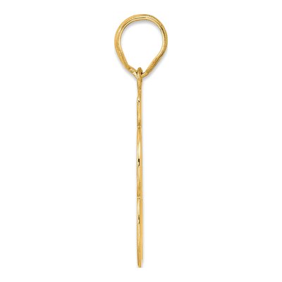 14K Yellow Gold Script Number 63 Pendant – view 3