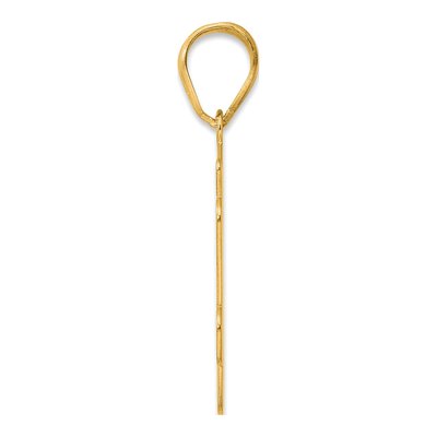 14K Yellow Gold Script Number 64 Pendant – view 3