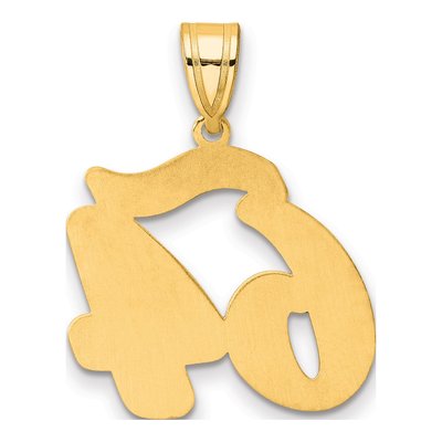 14K Yellow Gold Script Number 64 Pendant – view 4