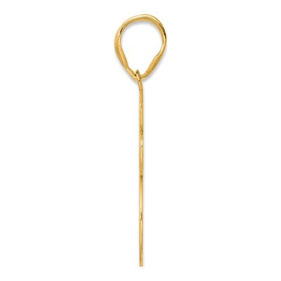 14K Yellow Gold Script Number 65 Pendant – view 3