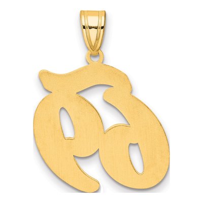 14K Yellow Gold Script Number 69 Pendant – view 4