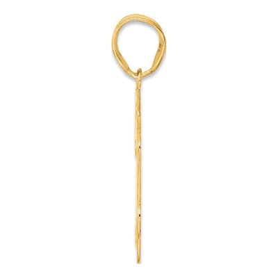 14K Yellow Gold Script Number 74 Pendant – view 3