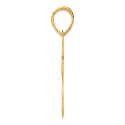 14K Yellow Gold Script Number 75 Pendant – view 3