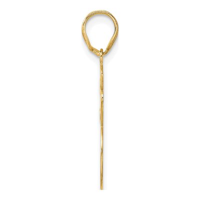 14K Yellow Gold Script Number 76 Pendant – view 3