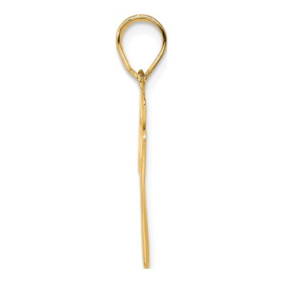 14K Yellow Gold Script Number 77 Pendant – view 3