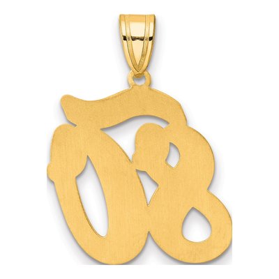 14K Yellow Gold Script Number 80 Pendant – view 4