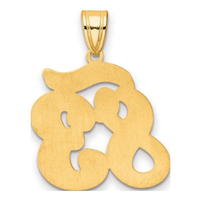 14K Yellow Gold Script Number 83 Pendant – view 4