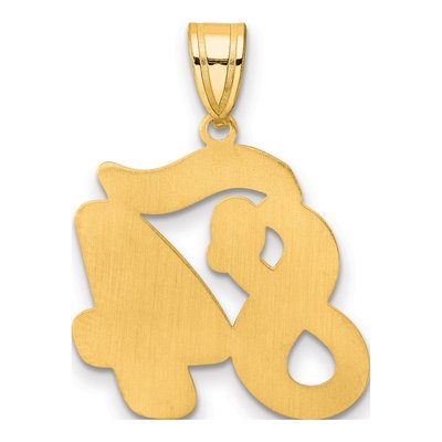 14K Yellow Gold Script Number 84 Pendant – view 4