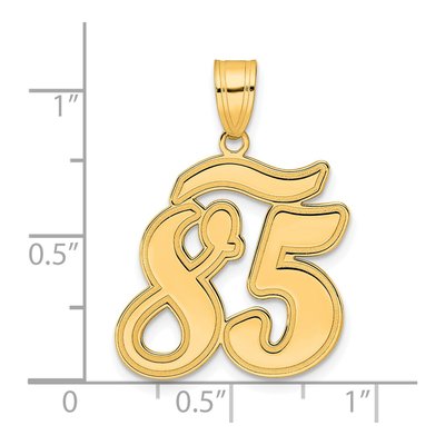 14K Yellow Gold Script Number 85 Pendant – view 5