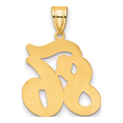 14K Yellow Gold Script Number 86 Pendant – view 4