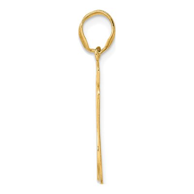 14K Yellow Gold Script Number 87 Pendant – view 3