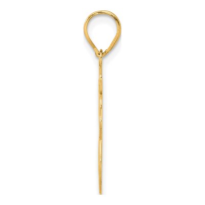 14K Yellow Gold Script Number 88 Pendant – view 3