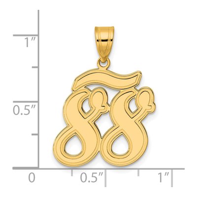 14K Yellow Gold Script Number 88 Pendant – view 5