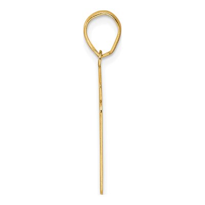 14K Yellow Gold Script Number 91 Pendant – view 3