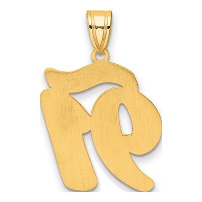14K Yellow Gold Script Number 91 Pendant – view 4