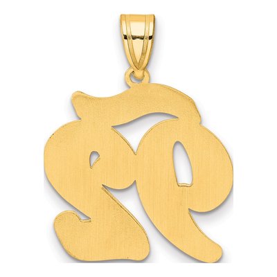 14K Yellow Gold Script Number 92 Pendant – view 4