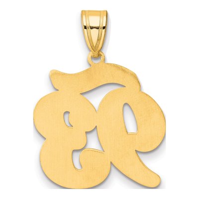 14K Yellow Gold Script Number 93 Pendant – view 4