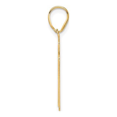 14K Yellow Gold Script Number 97 Pendant – view 3