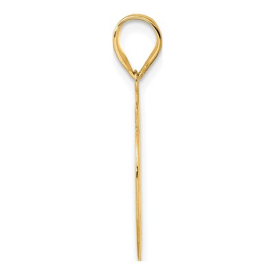 14K Yellow Gold Script Number 99 Pendant – view 3
