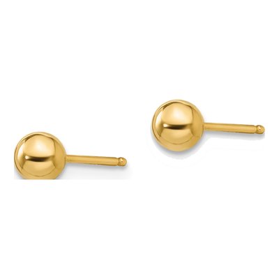 14K Yellow Gold Ball Stud Earrings – view 3