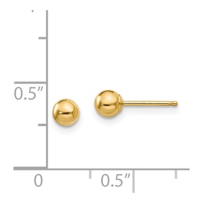 14K Yellow Gold Ball Stud Earrings – view 5