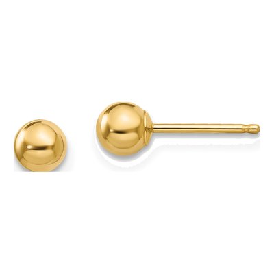 14K Yellow Gold Ball Stud Earrings