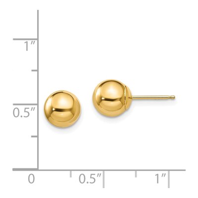 14K Yellow Gold Ball Stud Earrings – view 5
