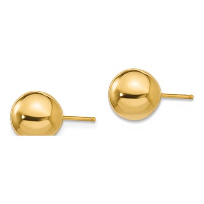 14K Yellow Gold Ball Stud Earrings – view 3