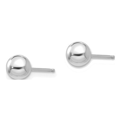 14K White Gold Ball Stud Earrings – view 3