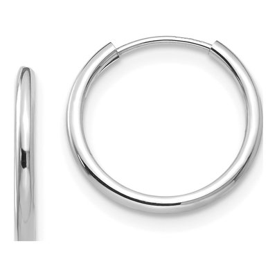 14K White Gold Endless Hoop Earring Set of 3 – view 5