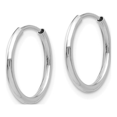 14K White Gold Endless Hoop Earring Set of 3 – view 6