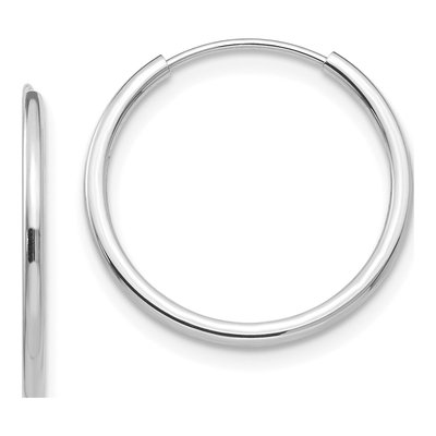 14K White Gold Endless Hoop Earring Set of 3 – view 7