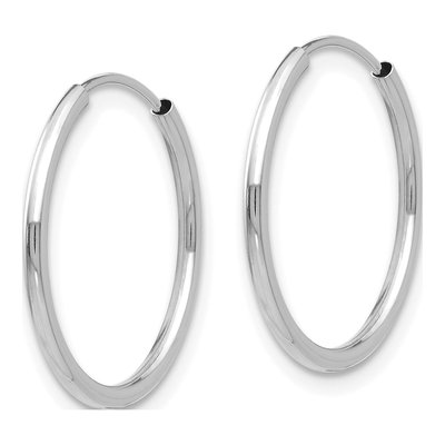 14K White Gold Endless Hoop Earring Set of 3 – view 8