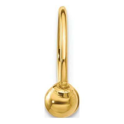 14K Yellow Gold 12mm Single Hoop Earring – view 4