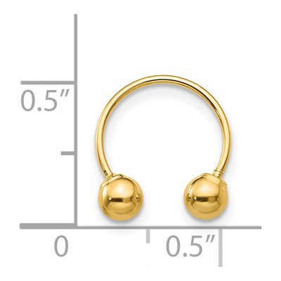14K Yellow Gold 12mm Single Hoop Earring – view 5