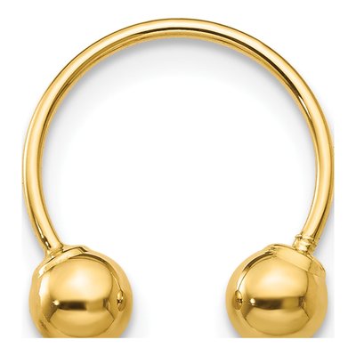 14K Yellow Gold 12mm Single Hoop Earring
