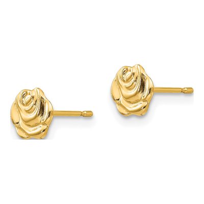 14K Yellow Gold Kids' Button Stud Earrings – view 3