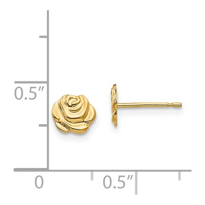 14K Yellow Gold Kids' Button Stud Earrings – view 5