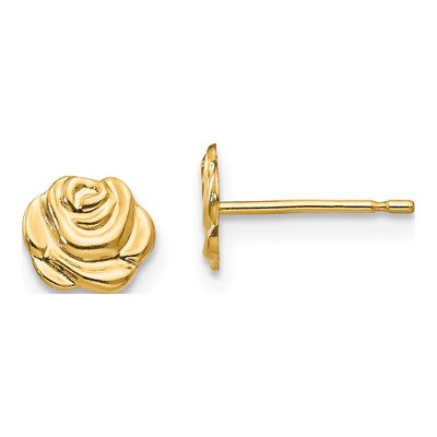 14K Yellow Gold Kids' Button Stud Earrings